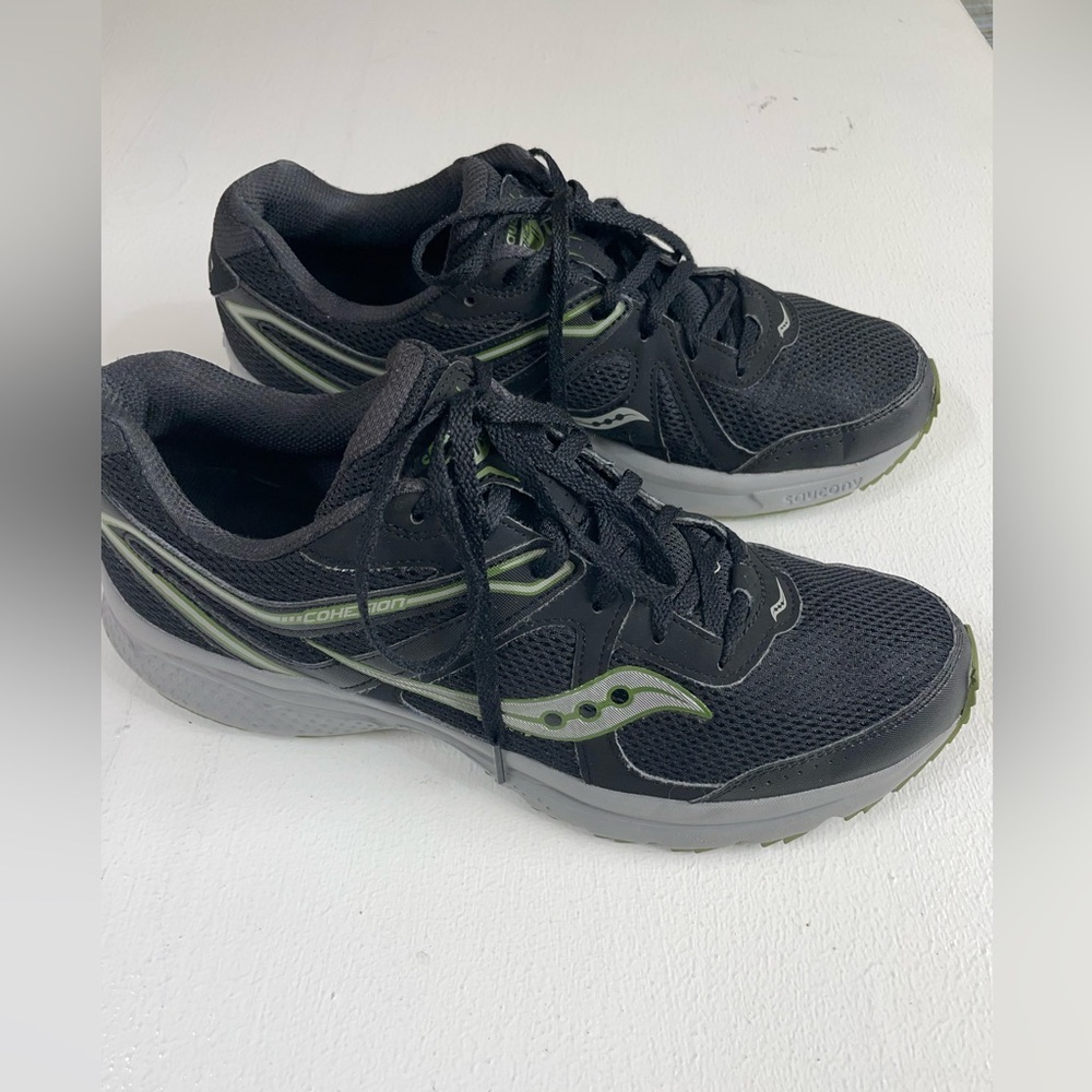 Saucony Men's Black and Green Athletic Running Shoes